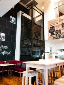 Gensis Shaftway in the Italian Restaurant 'Vapiano' in the CityPlace Doral shopping mall in Florida, USA