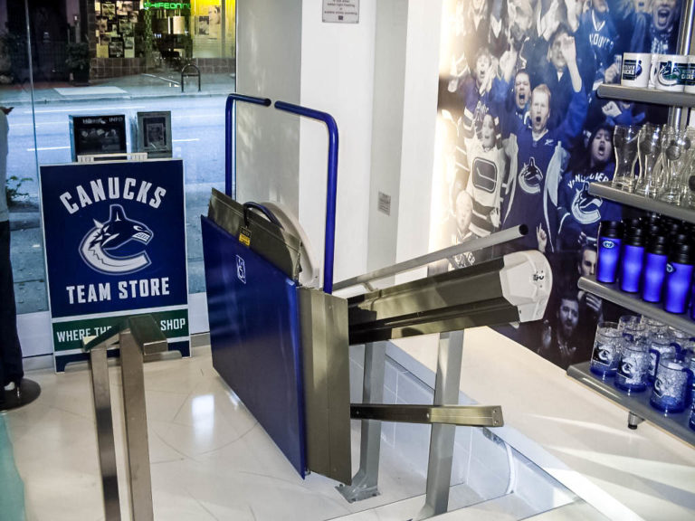 Xpress II installation in Canucks Store in Vancouver, Canada