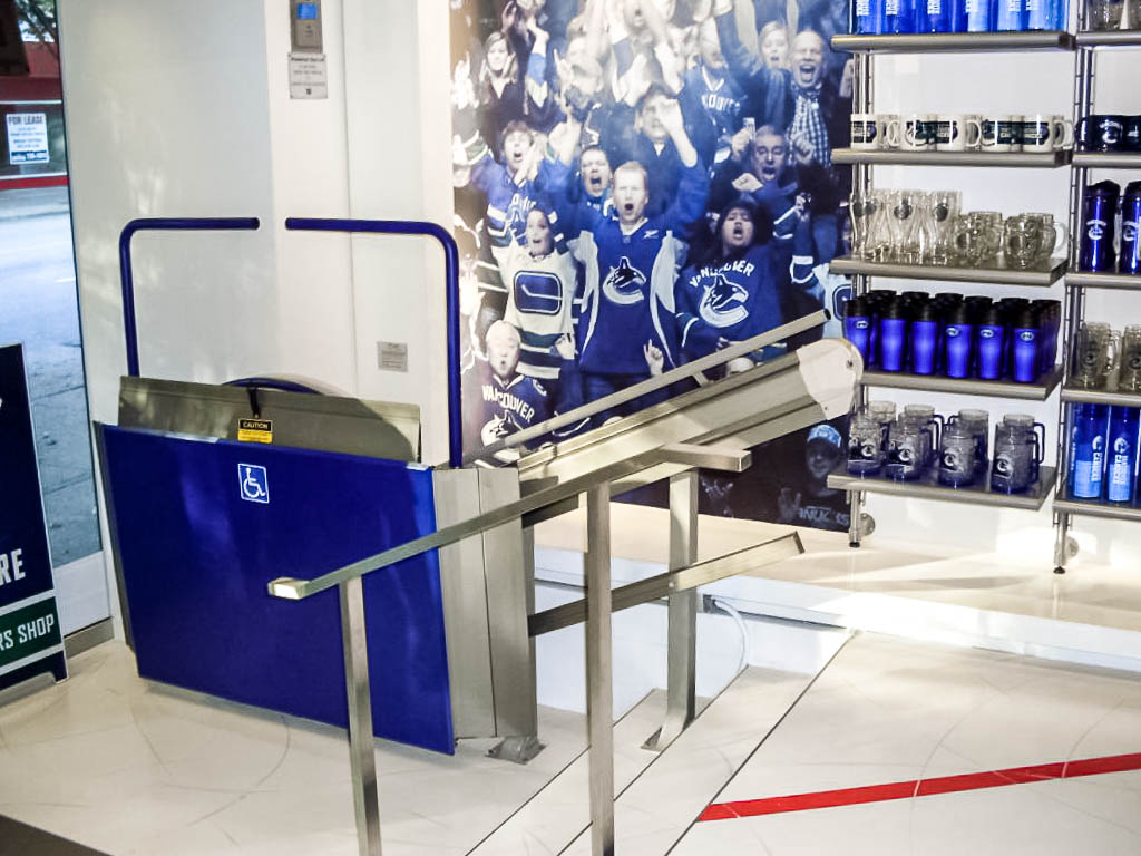 Canucks Store in Vancouver gets an Xpress II - Lift North America