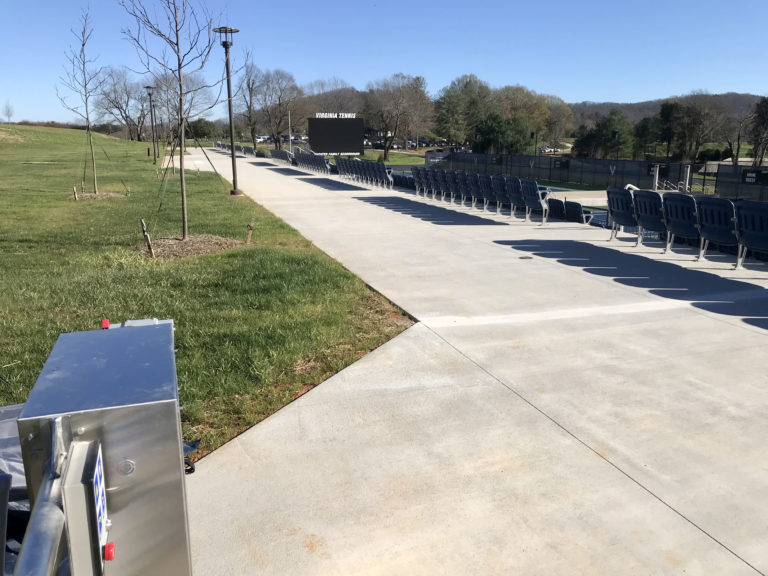 Artira installation at tennis court at University of Virginia