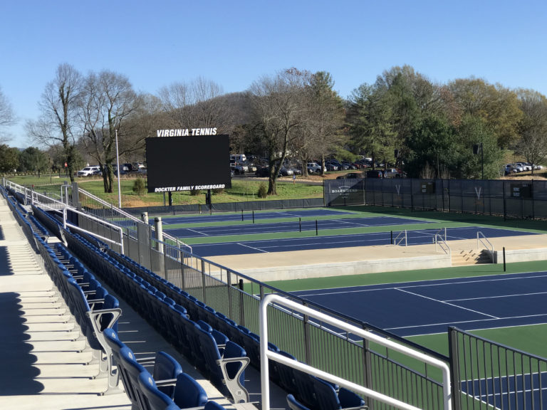 Artira installation at tennis court at University of Virginia