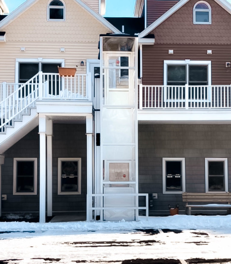 Outdoor Genesis Enclosure installation at marine townhome