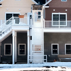 Outdoor Genesis Enclosure installation at marine townhome