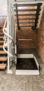 White Artira installled at stairways in Police Station