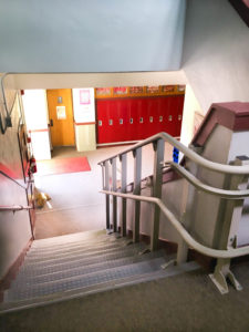 Artira at stairways in school