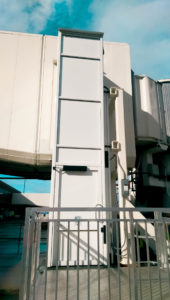 Outdoor white Genesis Enclosure at San Francisco Airport