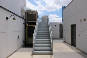 Outdoor Genesis Enclosure next to stairway in Las Vegas