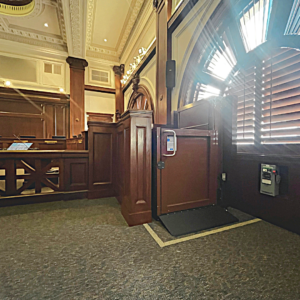 Garaventa Lift Genesis OPAL side view at Ventura Council Champers