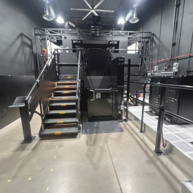 Genesis Opal Vertical Platform Lift installed in flight simulator facility in Scottsdale Arizona thumbnail